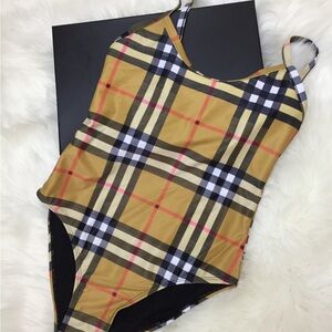 plaid swimsuit for women. Size L Large